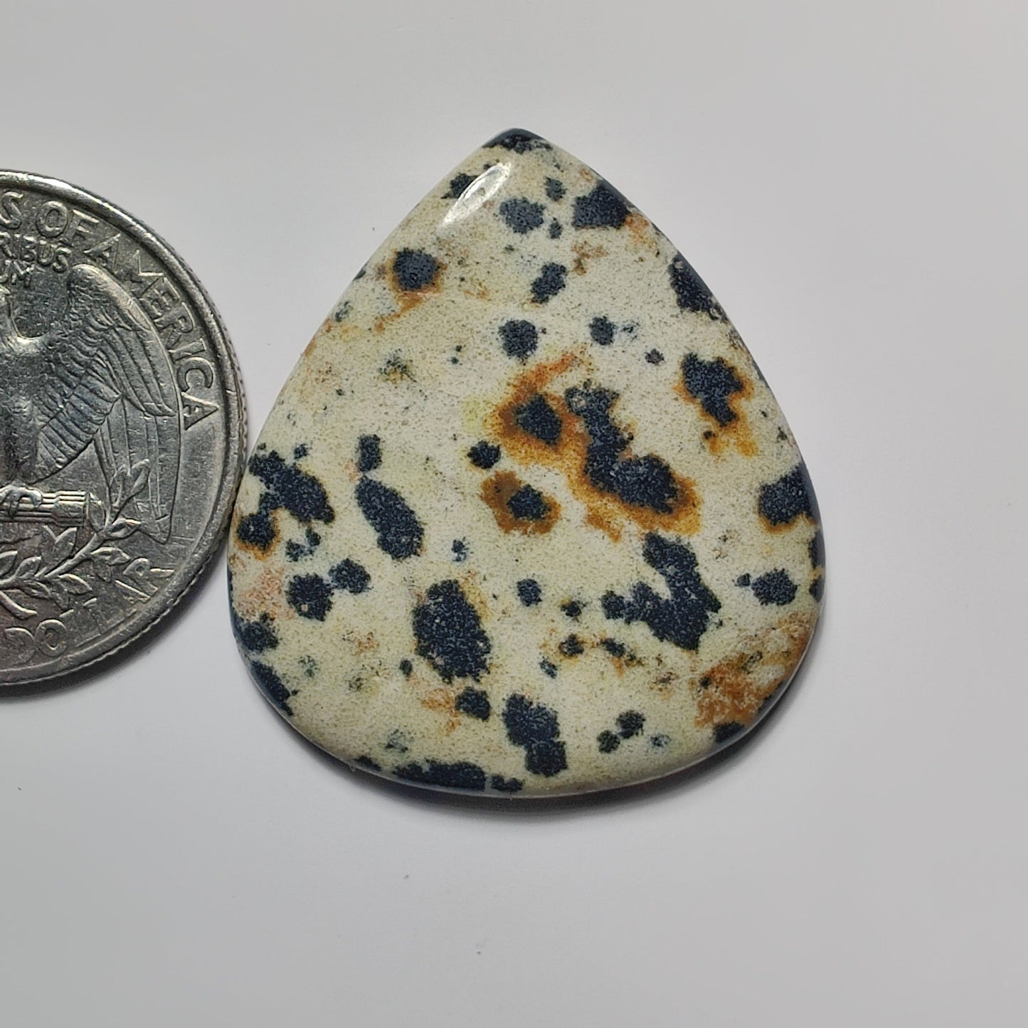 Dalamantion Jasper gemstone cabochon - natural crystal healing stone for jewelry making by SemiPreciousCabs