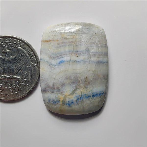 Blue Scheelite gemstone cabochon - natural crystal healing stone for jewelry making by SemiPreciousCabs