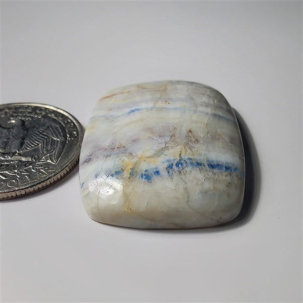 Blue Scheelite gemstone cabochon - natural crystal healing stone for jewelry making by SemiPreciousCabs