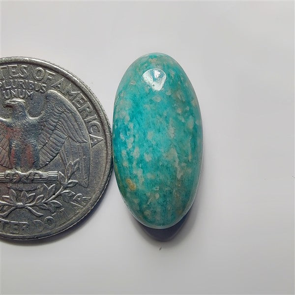 Amazonite gemstone cabochon - natural crystal healing stone for jewelry making by SemiPreciousCabs