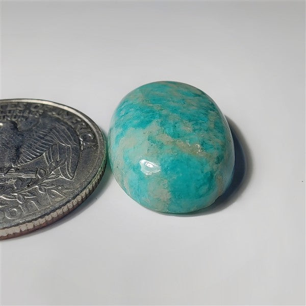 Amazonite gemstone cabochon - natural crystal healing stone for jewelry making by SemiPreciousCabs