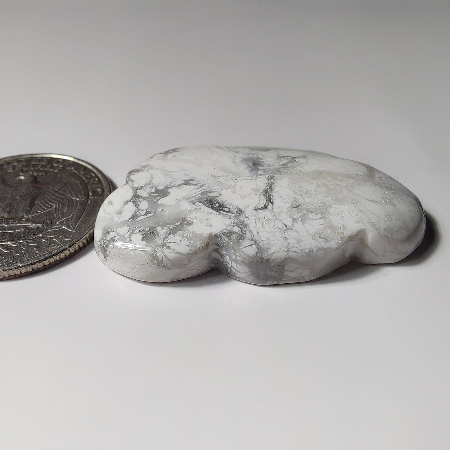 Howlite Cloud gemstone cabochon - natural crystal healing stone for jewelry making by SemiPreciousCabs