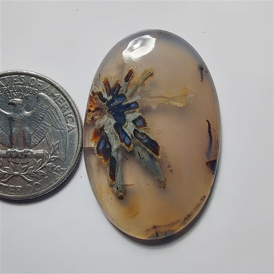 Turkish Stick Agate gemstone cabochon - natural crystal healing stone for jewelry making by SemiPreciousCabs
