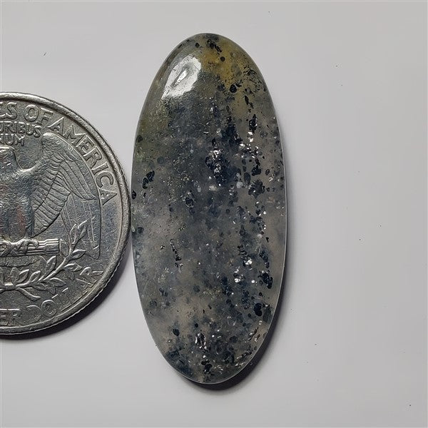 Mid Night Quartz gemstone cabochon - natural crystal healing stone for jewelry making by SemiPreciousCabs