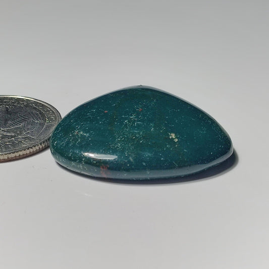 Blood Stone gemstone cabochon - natural crystal healing stone for jewelry making by SemiPreciousCabs