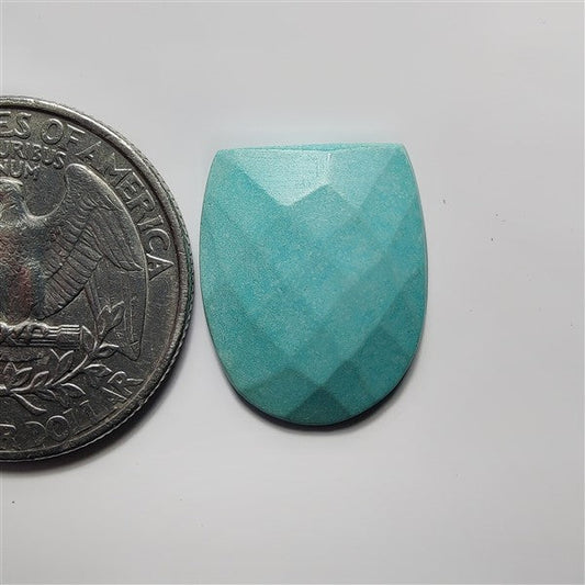Rose Cut Arizona Turquoise gemstone cabochon - natural crystal healing stone for jewelry making by SemiPreciousCabs