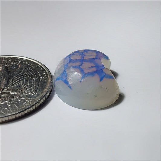 Dyed Agate Moon gemstone cabochon - natural crystal healing stone for jewelry making by SemiPreciousCabs