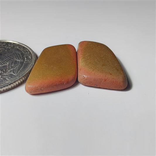 polychrome jasper Pair gemstone cabochon - natural crystal healing stone for jewelry making by SemiPreciousCabs