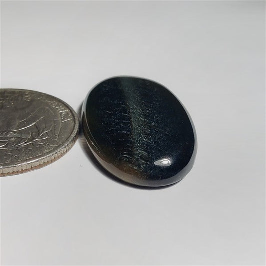 Blue Tiger Eye gemstone cabochon - natural crystal healing stone for jewelry making by SemiPreciousCabs
