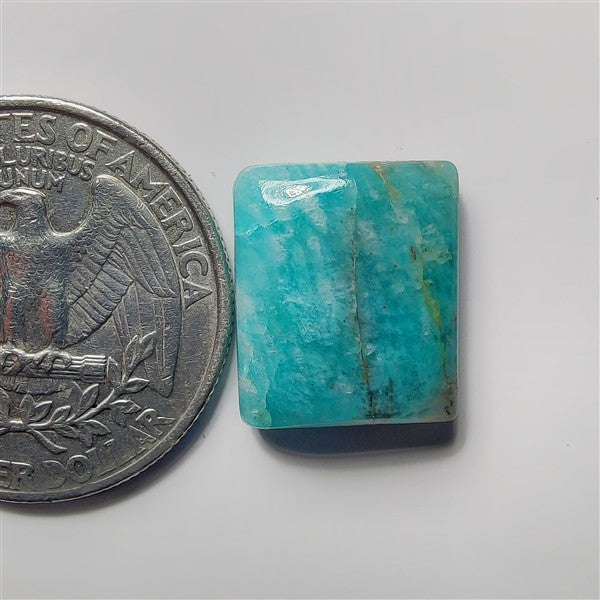 Amazonite gemstone cabochon - natural crystal healing stone for jewelry making by SemiPreciousCabs