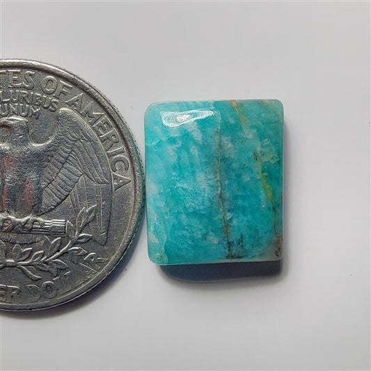 Amazonite gemstone cabochon - natural crystal healing stone for jewelry making by SemiPreciousCabs