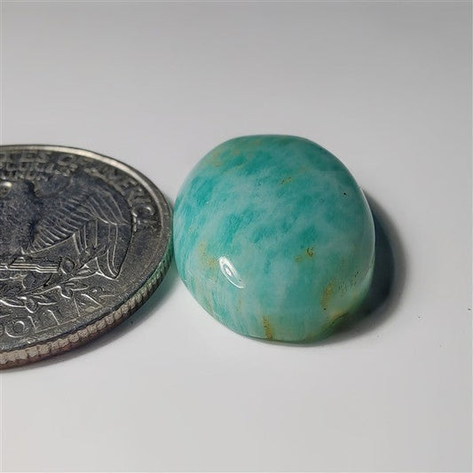 Amazonite gemstone cabochon - natural crystal healing stone for jewelry making by SemiPreciousCabs