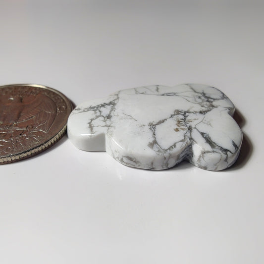 Howlite Cloud gemstone cabochon - natural crystal healing stone for jewelry making by SemiPreciousCabs
