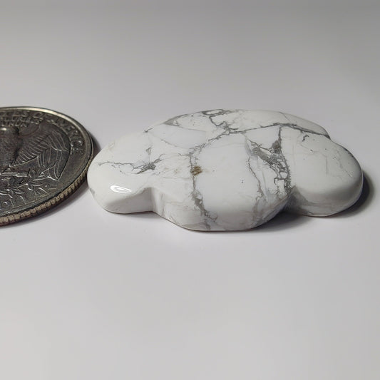Howlite Cloud gemstone cabochon - natural crystal healing stone for jewelry making by SemiPreciousCabs