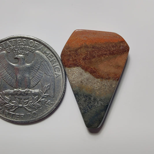 Polychrome Jasper gemstone cabochon - natural crystal healing stone for jewelry making by SemiPreciousCabs